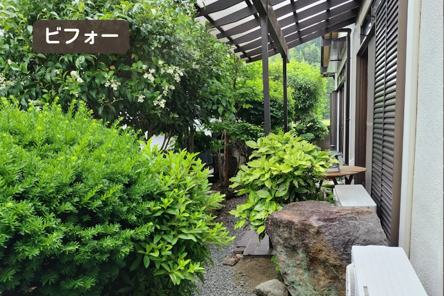 施工前　和風の庭