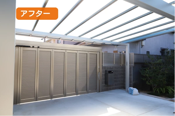 施工後 多目的なサブガレージへ