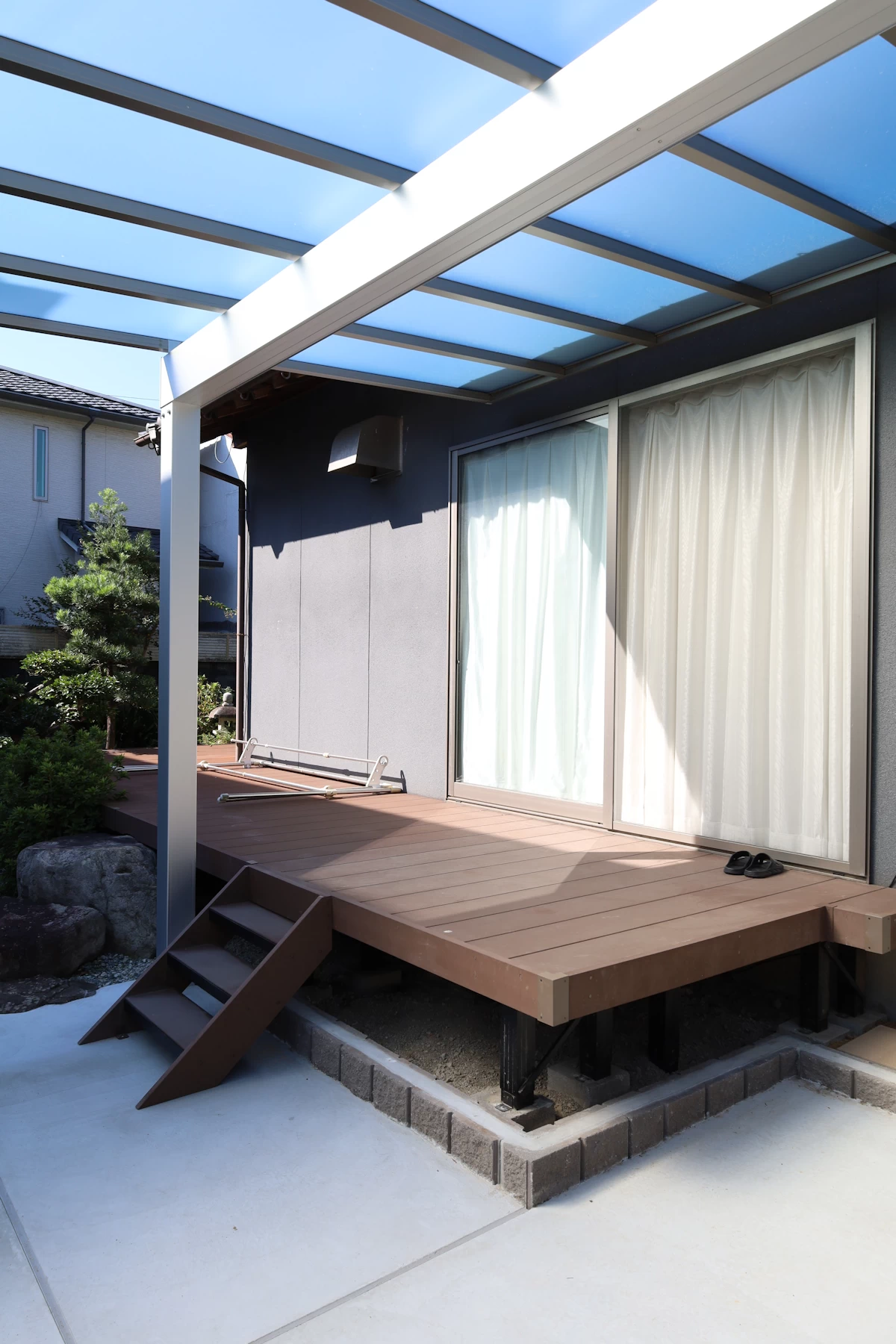 既存のデッキにはステップを追加